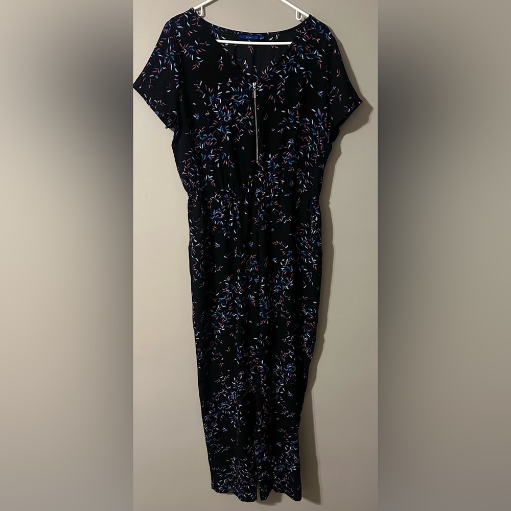APT 9, size LARGE Elegant Black Floral romper.